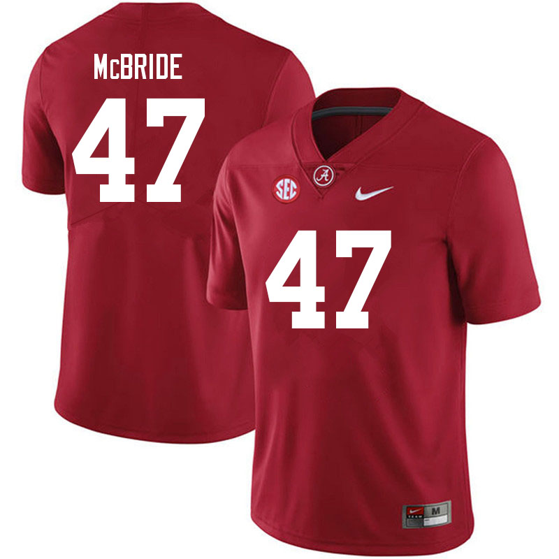 Alabama Crimson Tide Men's Jacobi McBride #47 Crimson NCAA Nike Authentic Stitched 2021 College Football Jersey FG16V33EM